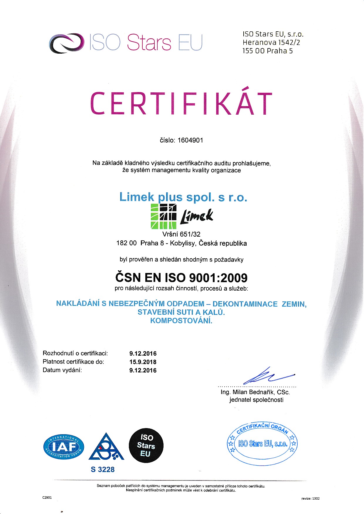 Certifikat ISO 9001:2009
